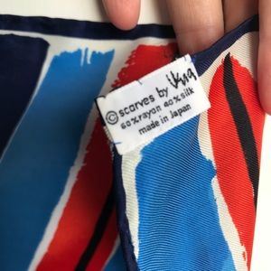 Vintage Accessories - Vintage Vera abstract red white blue square scarf Vintage Accessories - Vintage Vera abstract red white blue square scarf